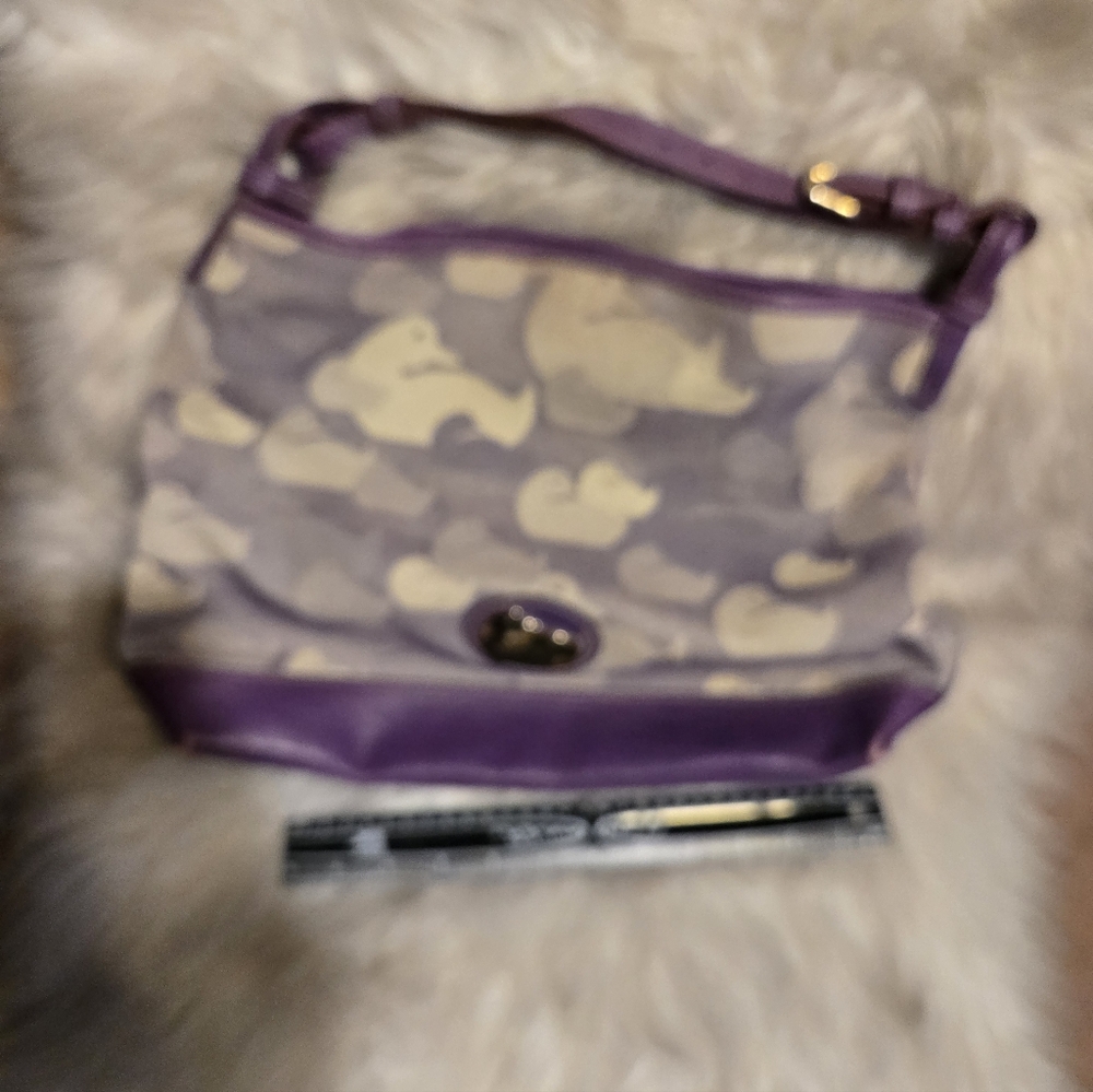 DOONEY & NOURKE Purple and Cream Large Women's Bag